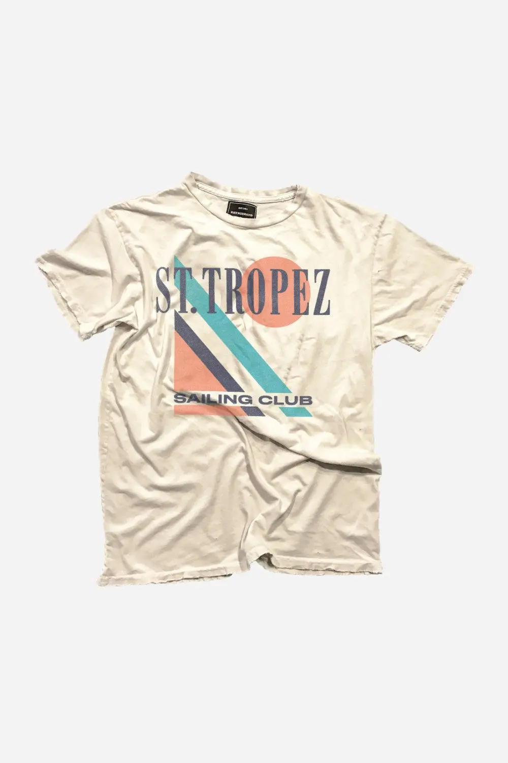 The Original Retro Brand St. Tropez Sailing Club Tee In Antique White 1