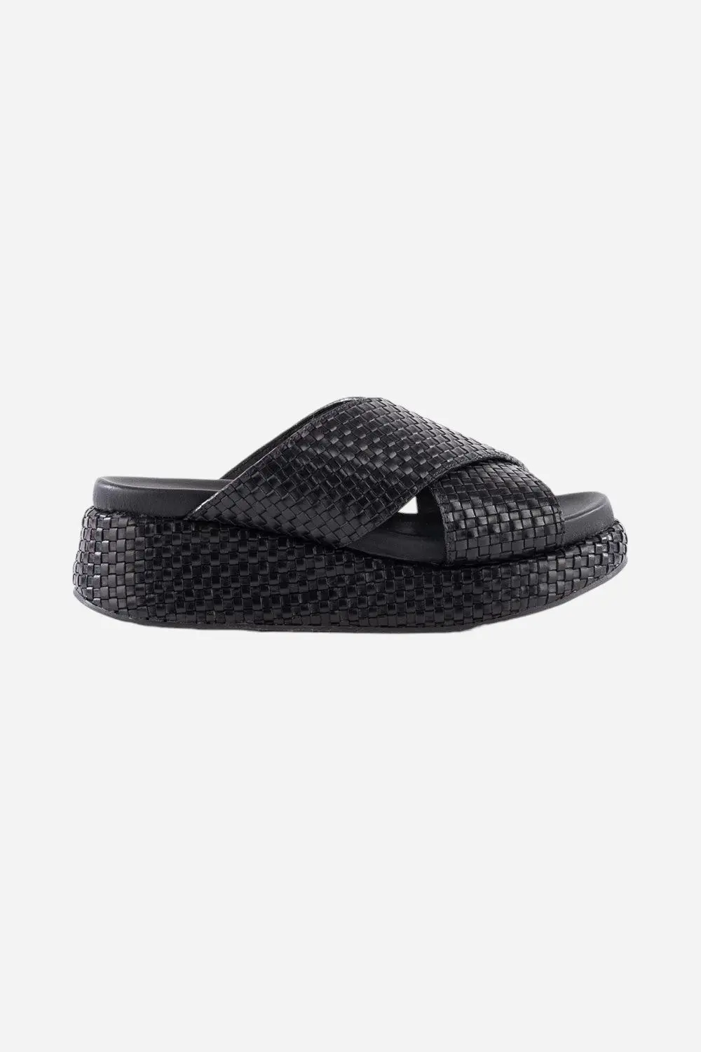 Seychelles Key West Criss Cross Leather Sandal In Black 1