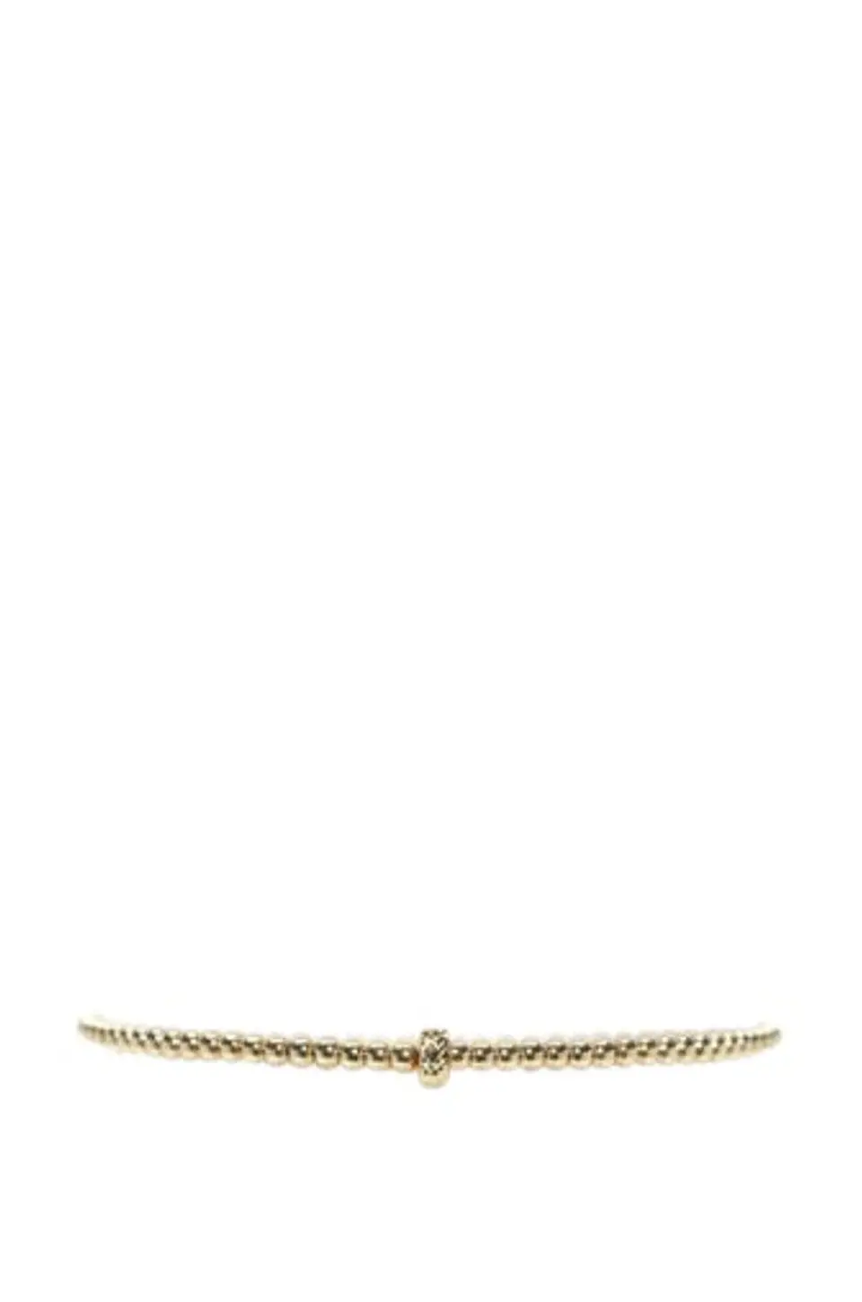 Karen Lazar Yellow Gold Filled Bracelet With Large 14K Gold Rondelle Pattern 1
