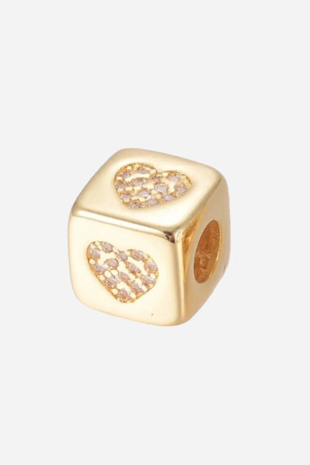 Farrah B Heart Cube Bead Charm 1
