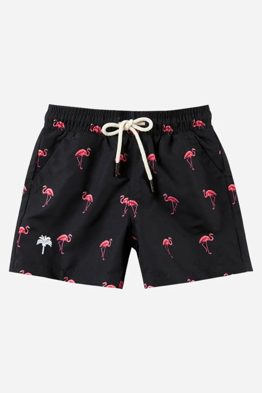 Oas Kid Black Flamingo Swim Trunks 1