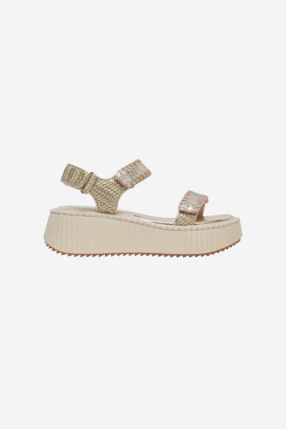 Dolce Vita Debra Platform Sandals In Platinum Distressed Leather 1