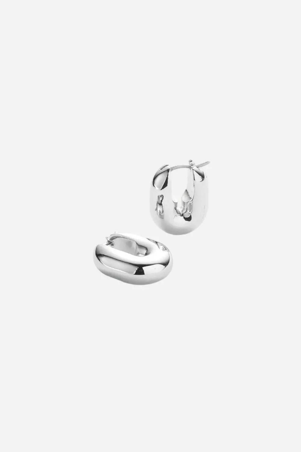 Jenny Bird Puffy U-Link Earrings In Sterling Silver 1