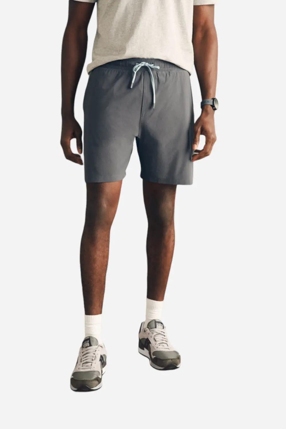 Faherty Shorelite Active Short 7" Inseam In Cowry Gray 1