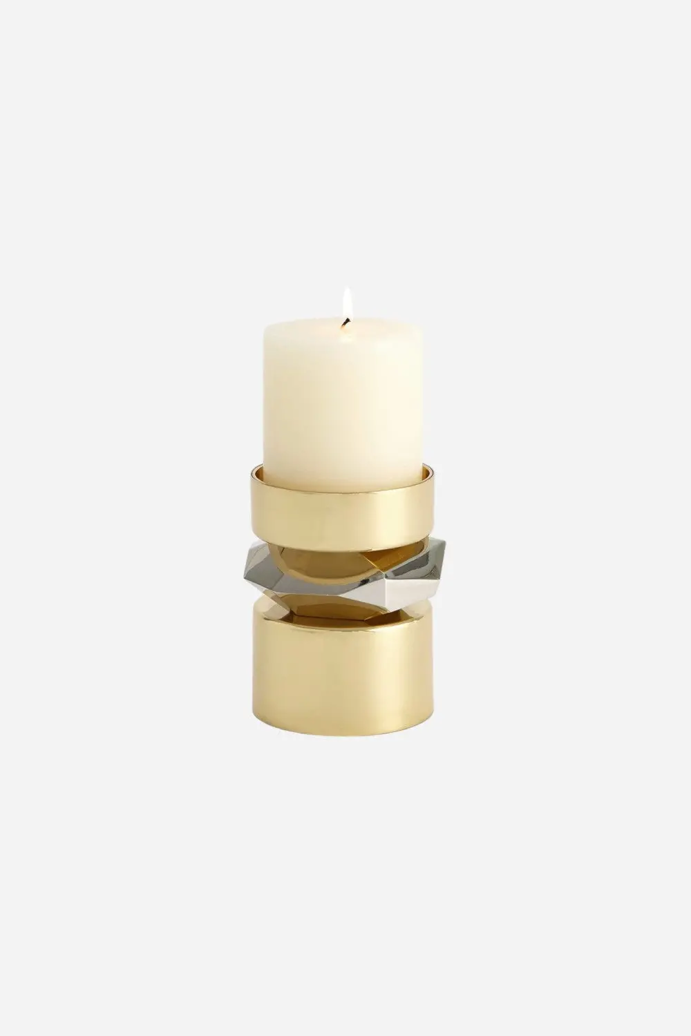 Global Views Romano Brass Candle Holder - Short 1