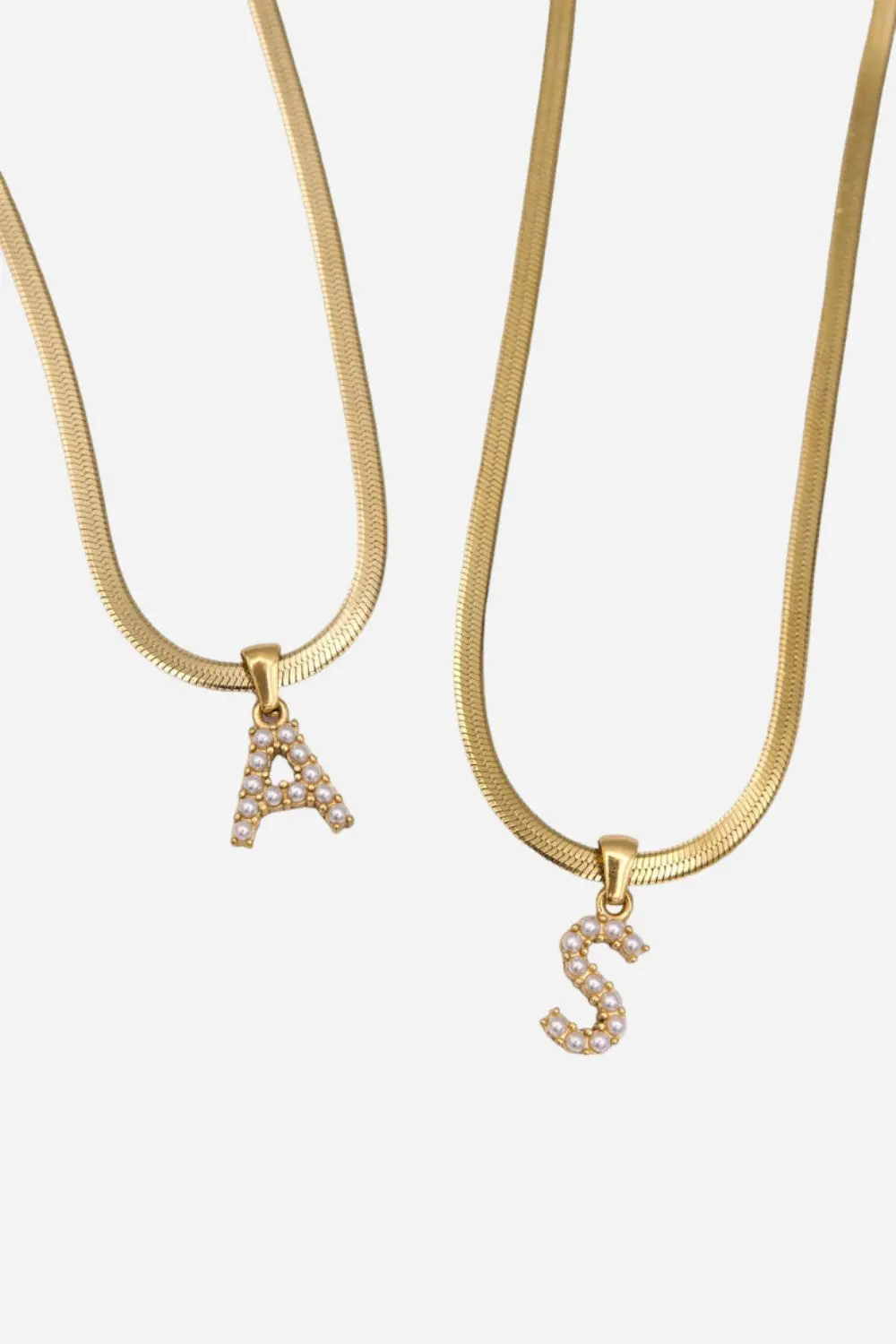 Farrah B Big Debut Pearl Initial Necklace - Letter K 1