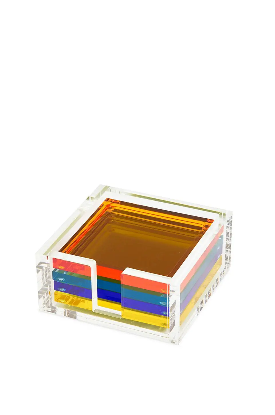 Tizo Lucite Multi-Color Coaster, Set Of 4 1