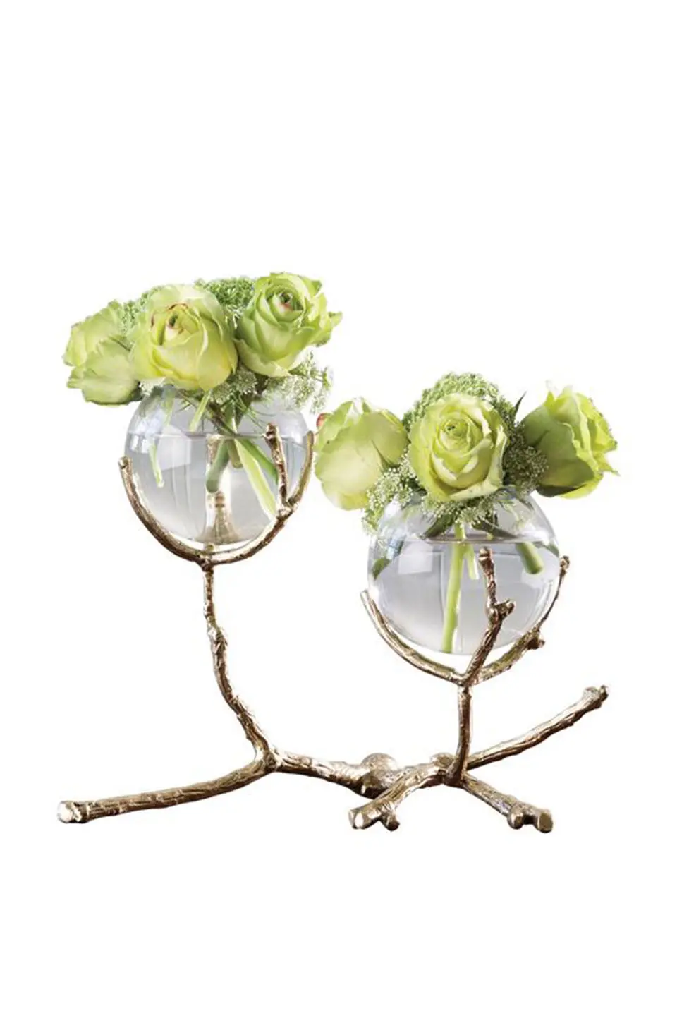 Twig 2-Vase Holder In Brass 1