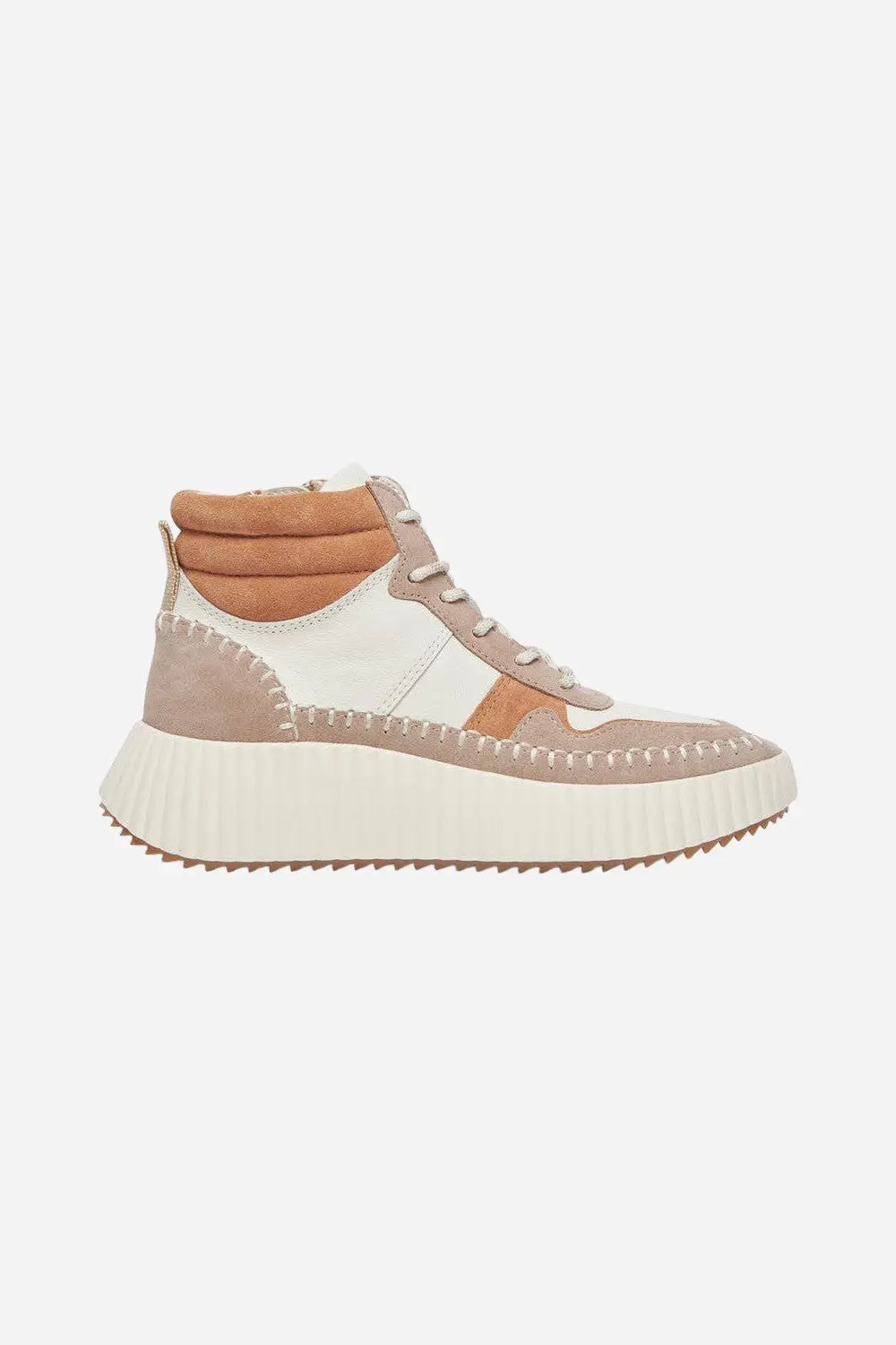 Dolce Vita Daley High Top Sneaker In Taupe Multi Suede 1