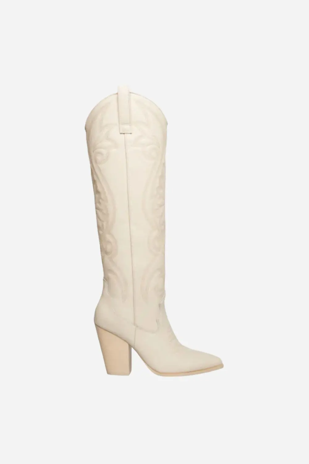 Steve Madden Lasso Boots In Bone Leather 1