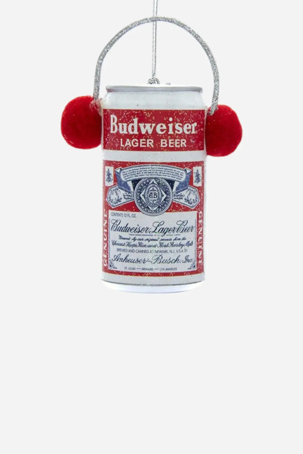 Budweiser Can With Ear Muffs Ornament 1