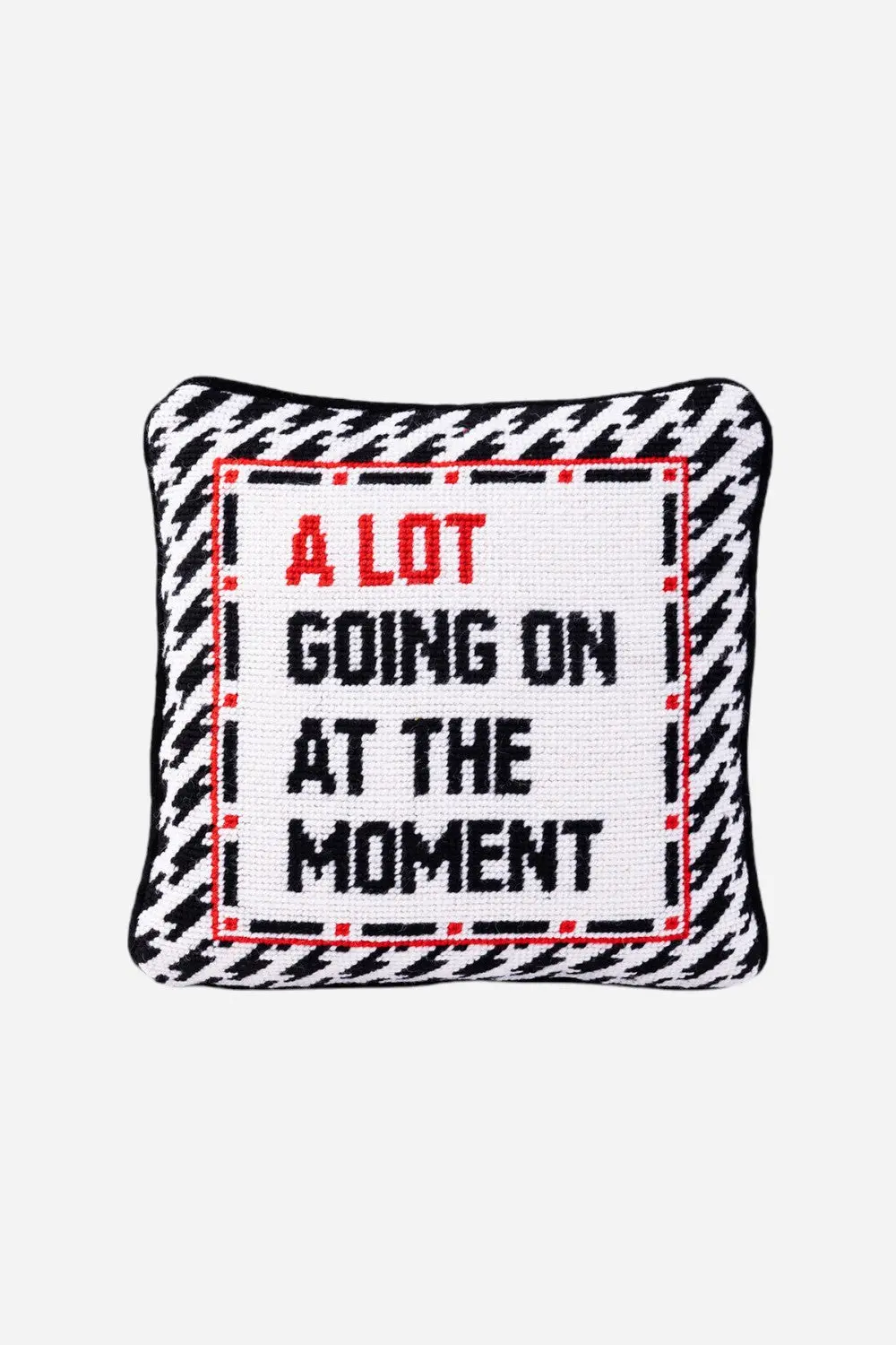 Furbish A Lot Going On Neeplepoint Pillow 1