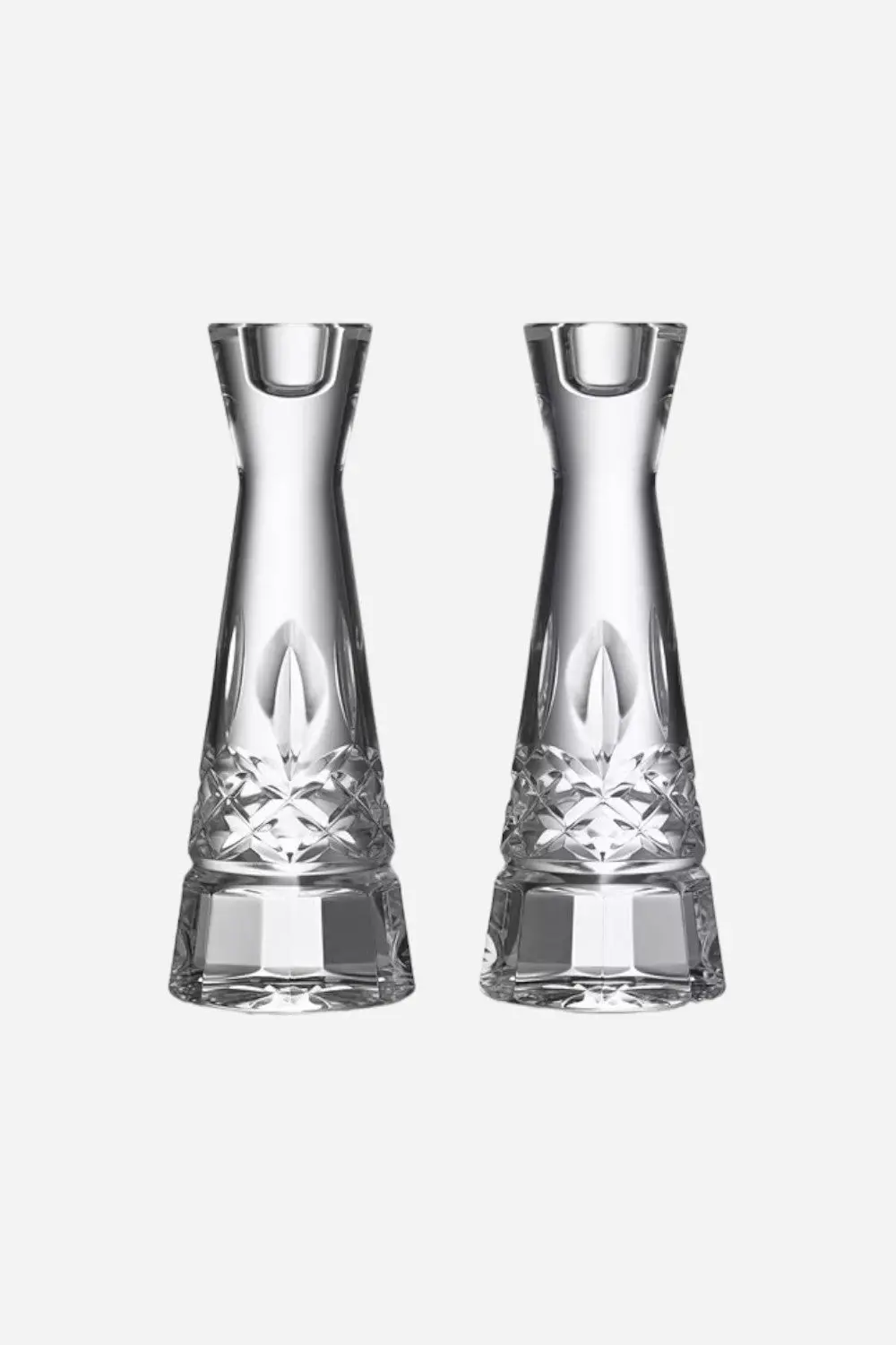 Waterford Lismore Round Candlestick 8", Set Of 2 1