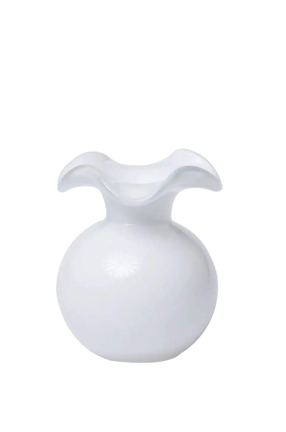 Vietri Hibiscus Glass White Bud Vase 1