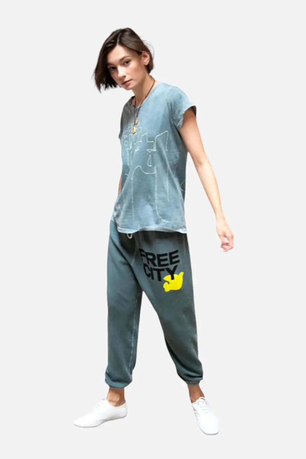 Free City Rtu Supervintage 4Art Short Sleeve Tee In Surplus Chalk 1
