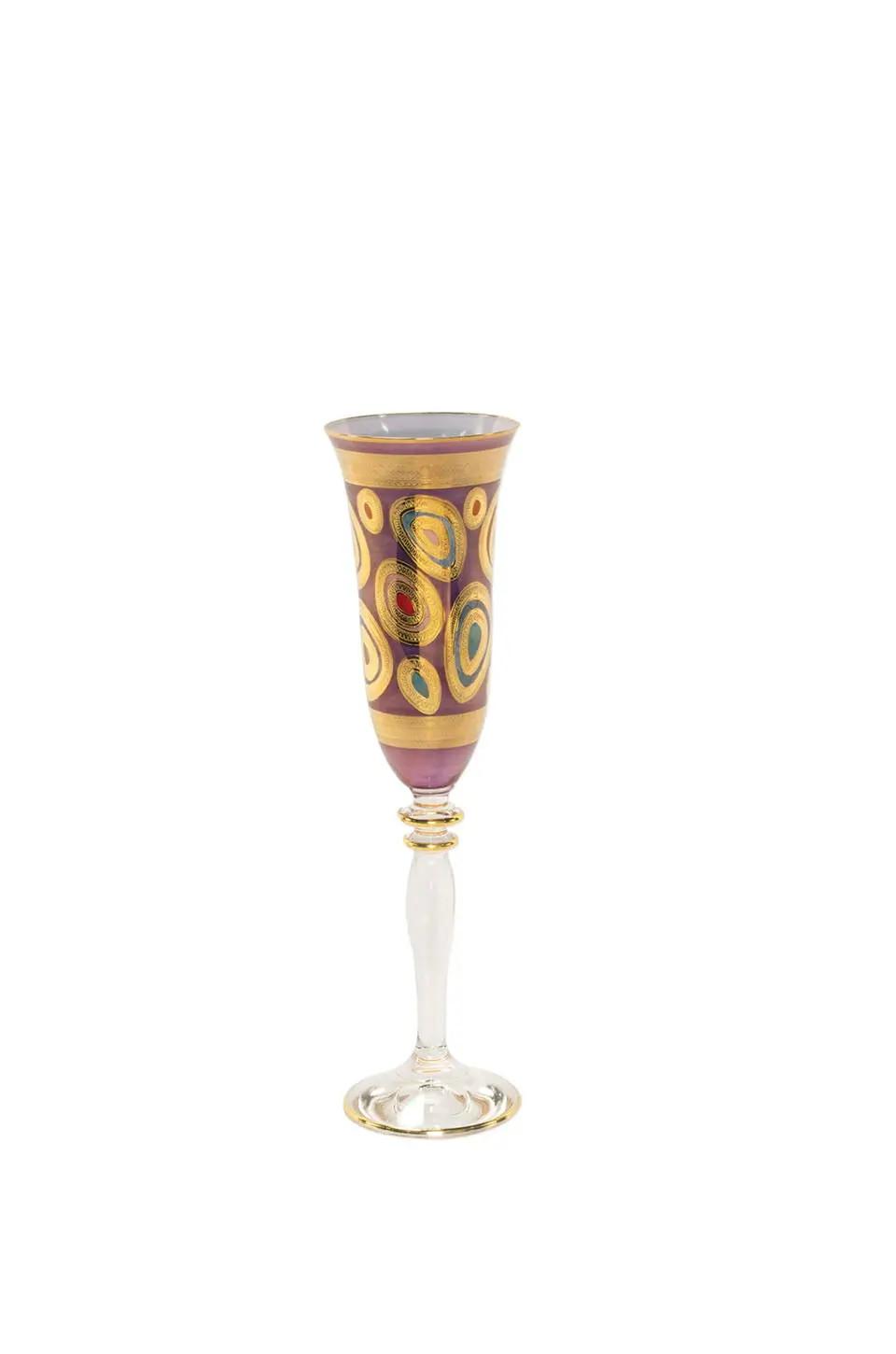 Vietri Regalia Purple Champagne Flute 1