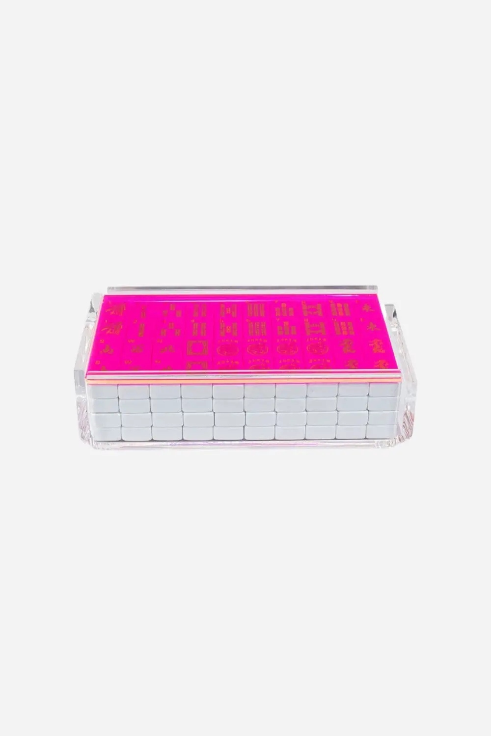 Luxe Dominoes El Mahjong Set In Neon Pink 1
