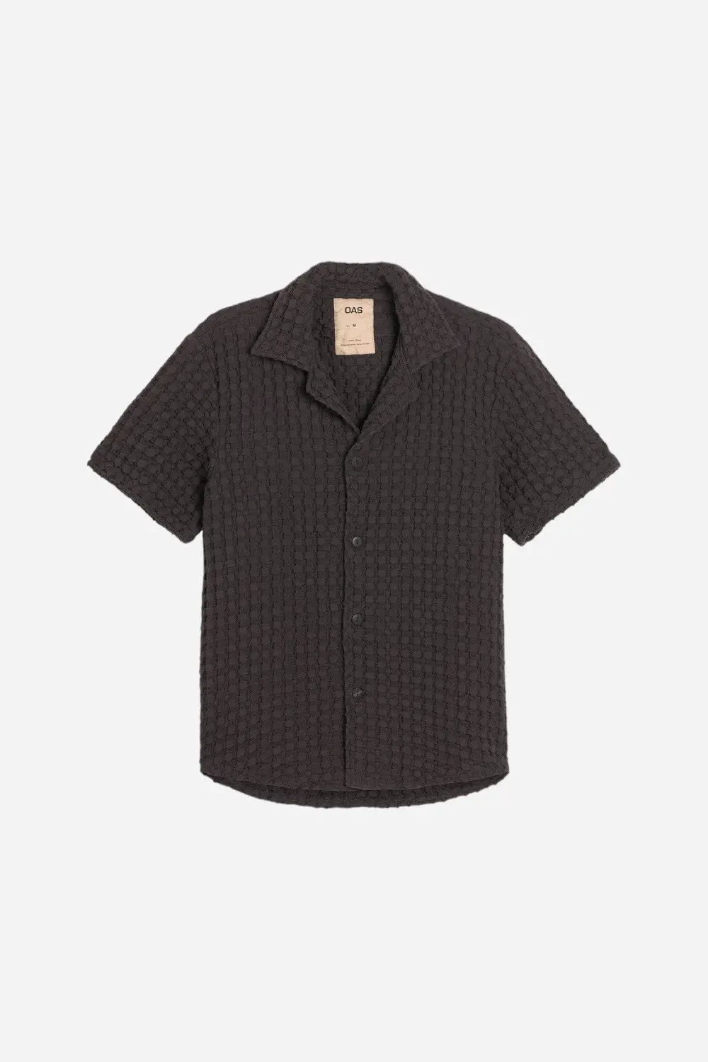 Oas Nearly Black Cuba Waffle Shirt 1