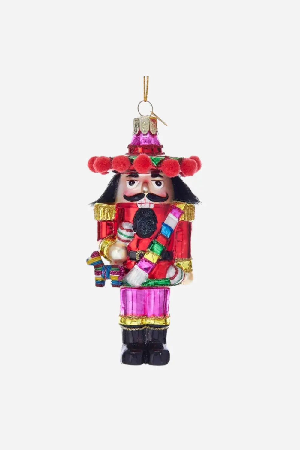 Noble Gems Glass Mexican Nutcracker Ornament 1