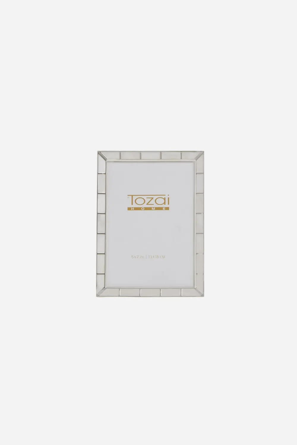 Silver Plated Metal Photo Frame With Mother Of Pearl Inlay - 5X7 1