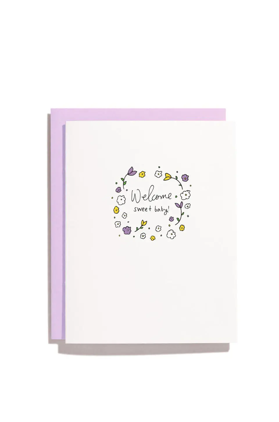 Welcome Sweet Baby Floral Card 1