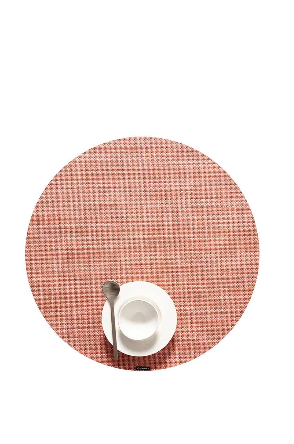 Chilewich Mini Basketweave Round Tablemat In Clay 1