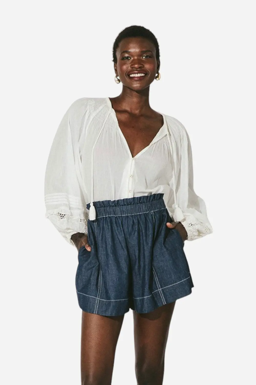 Cleobella Etheline Blouse In Ivory 1