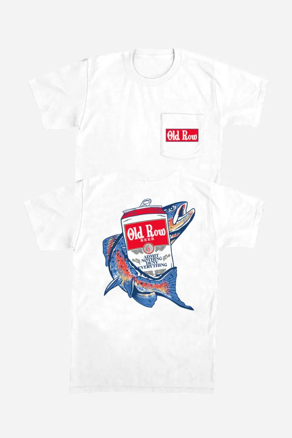 Old Row Outdoors Fishing Beer Can Pocket Tee 1