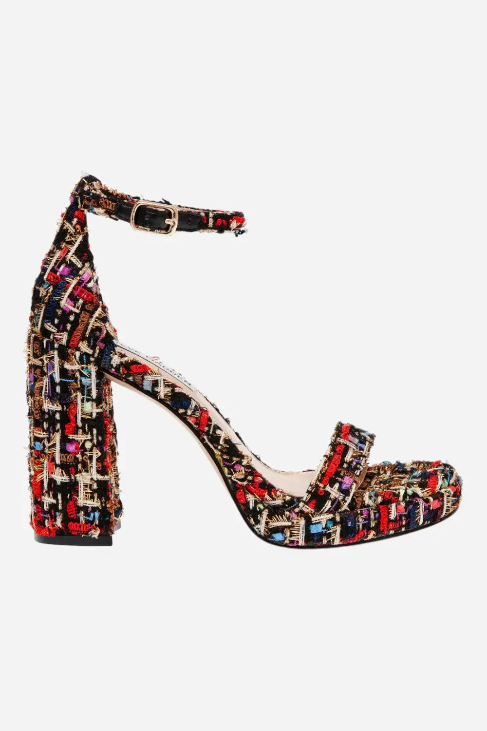 Steve Madden Susan Block Heel In Red Multi 1