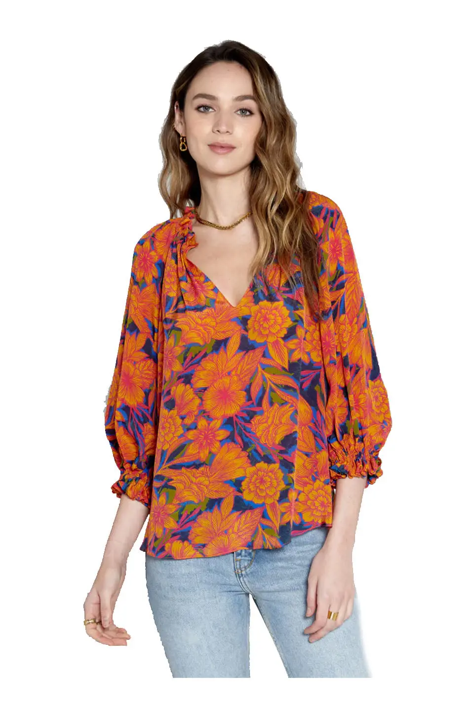 Gilner Farrar Ellie Blouse In Tropical Beach 1