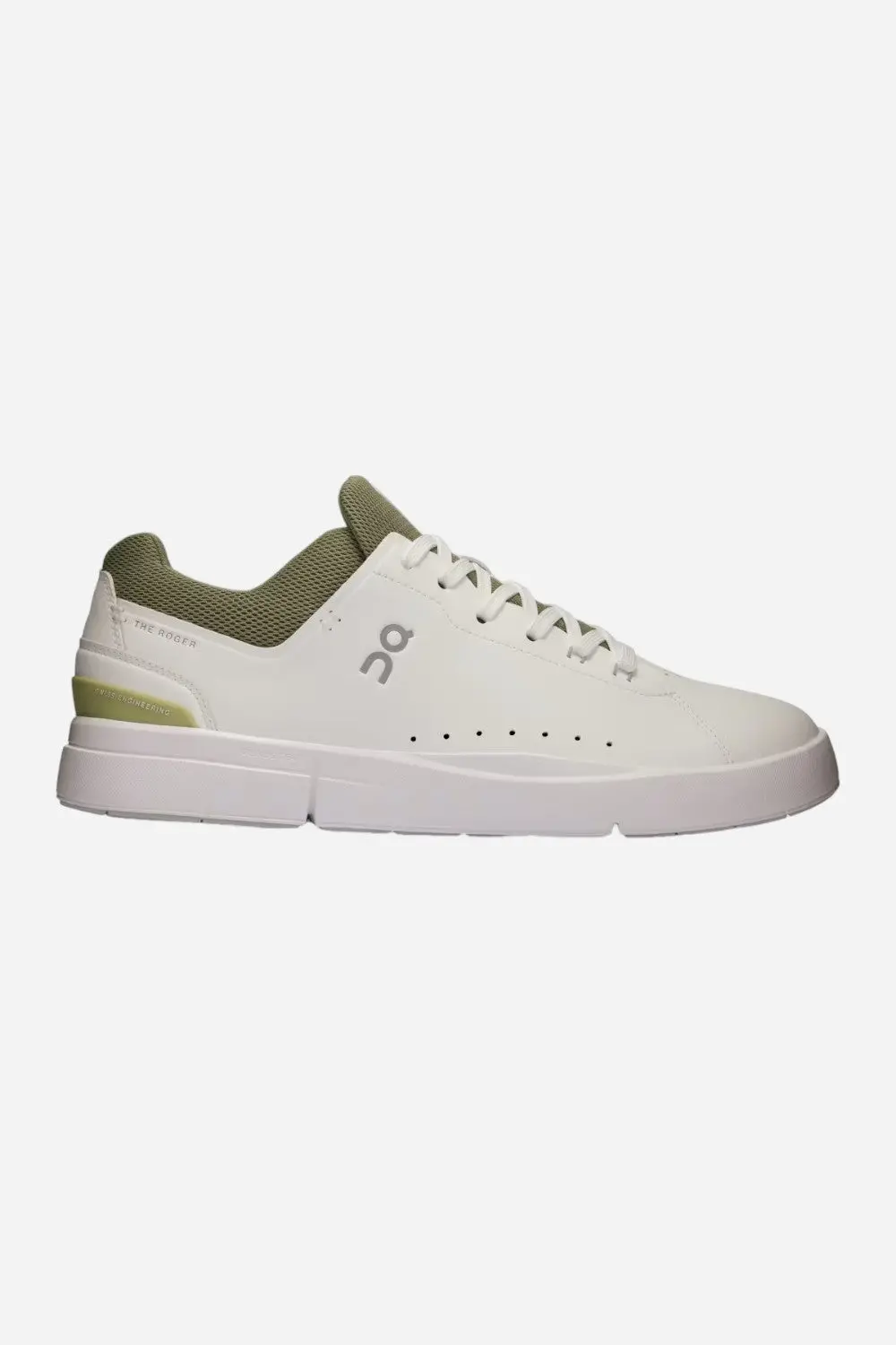 On Running Mens The Roger Advantage In White/Olive 1