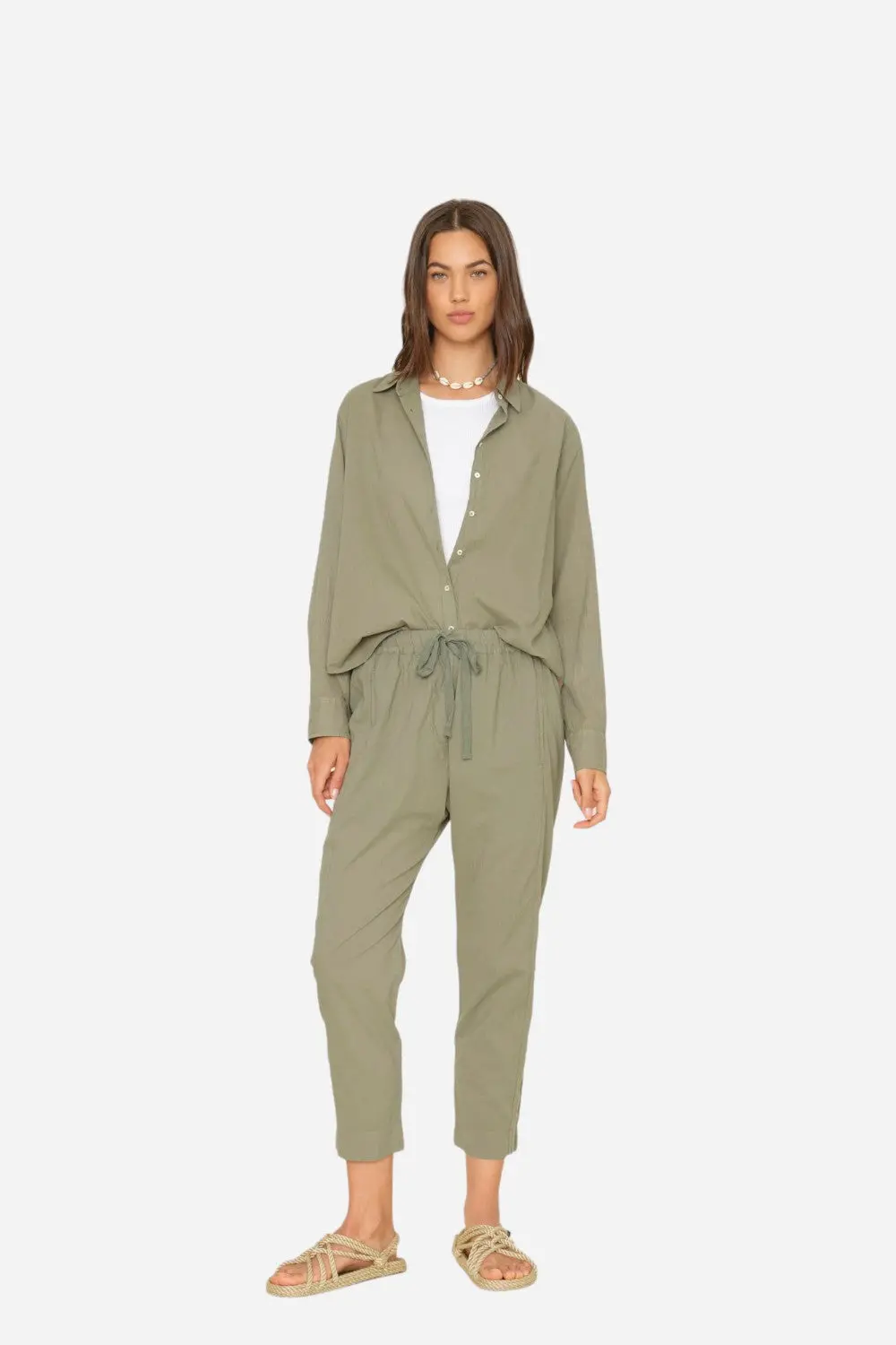 Xirena Green Army Draper Pant 1
