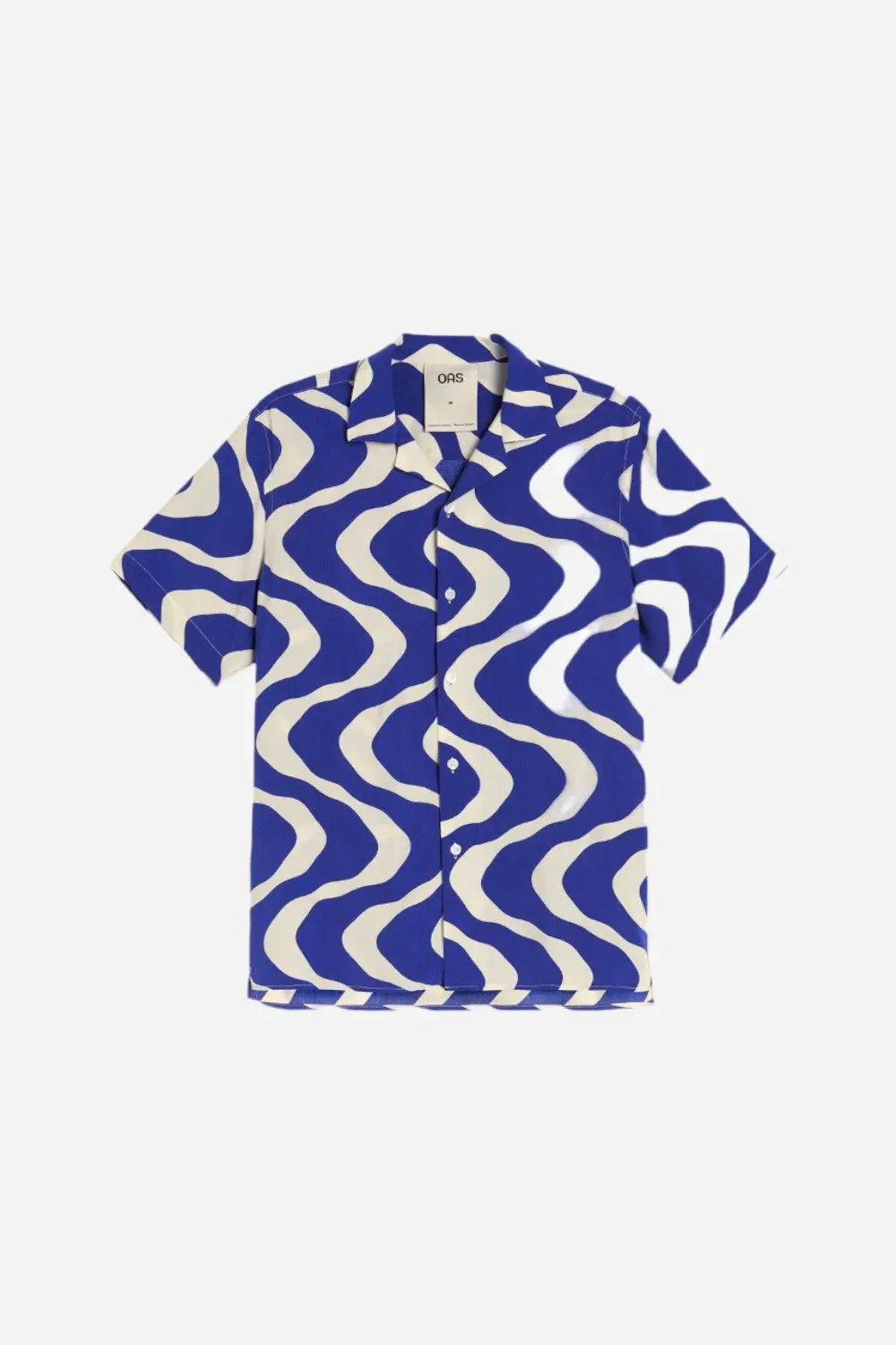 Oas Blue Rippling Viscose Shirt 1