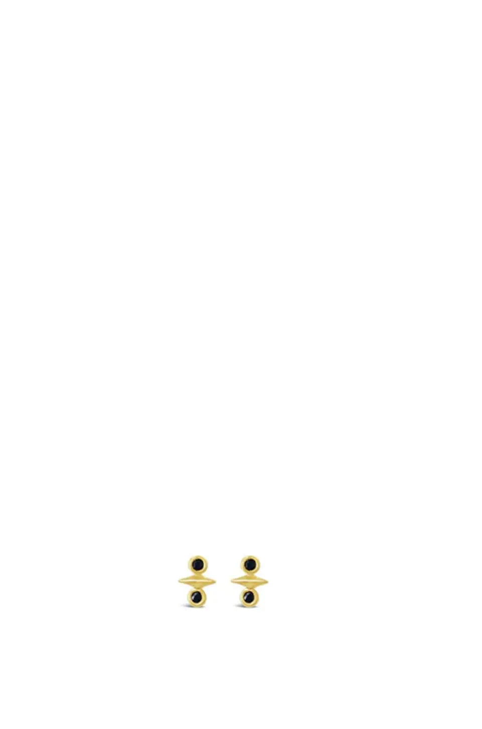Sierra Winters Atlas Earrings In Gold/Black Spinel 1