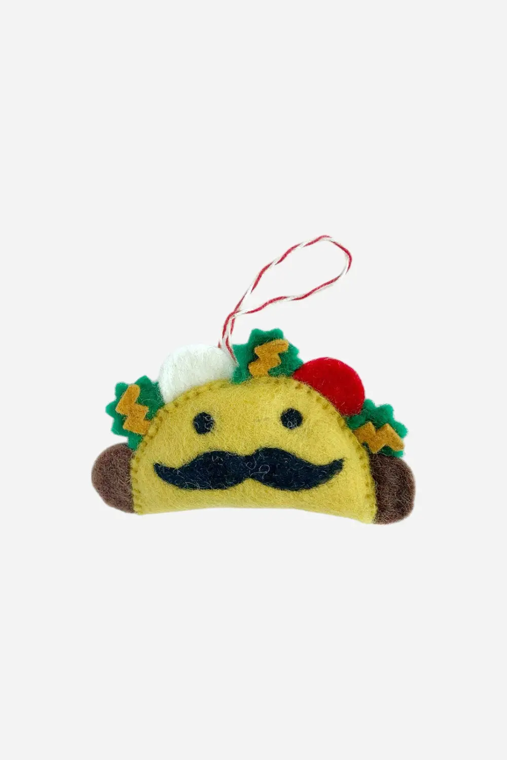 Felt Wool Taco Man Ornament 1