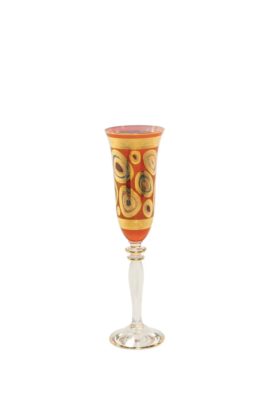 Vietri Regalia Orange Champagne Flute 1