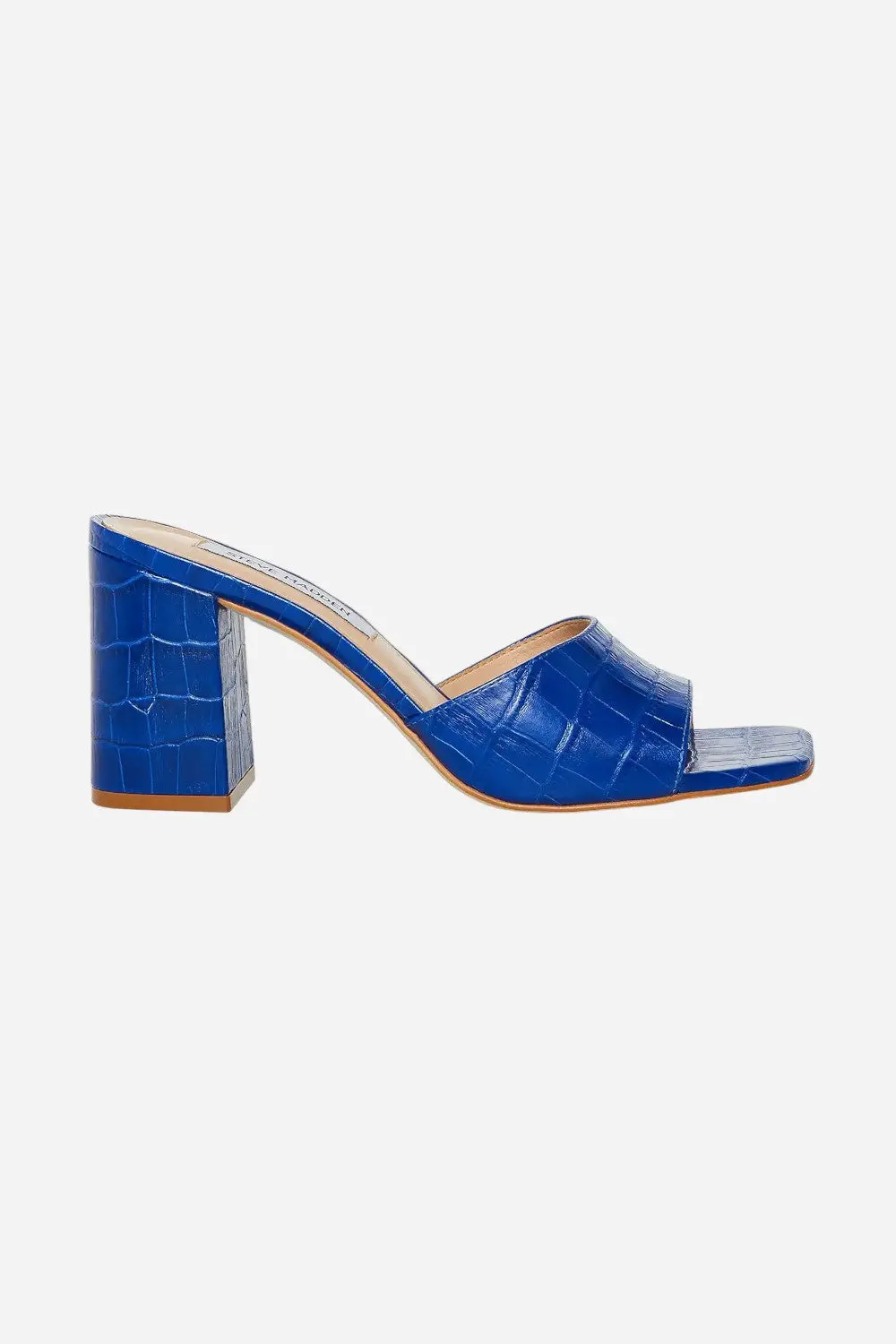Steve Madden Alaya Heels In Blue Croco 1
