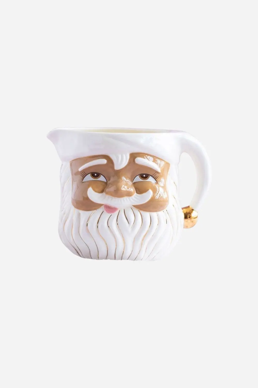 Holiday Brown Papa Noel Santa Pitcher 1