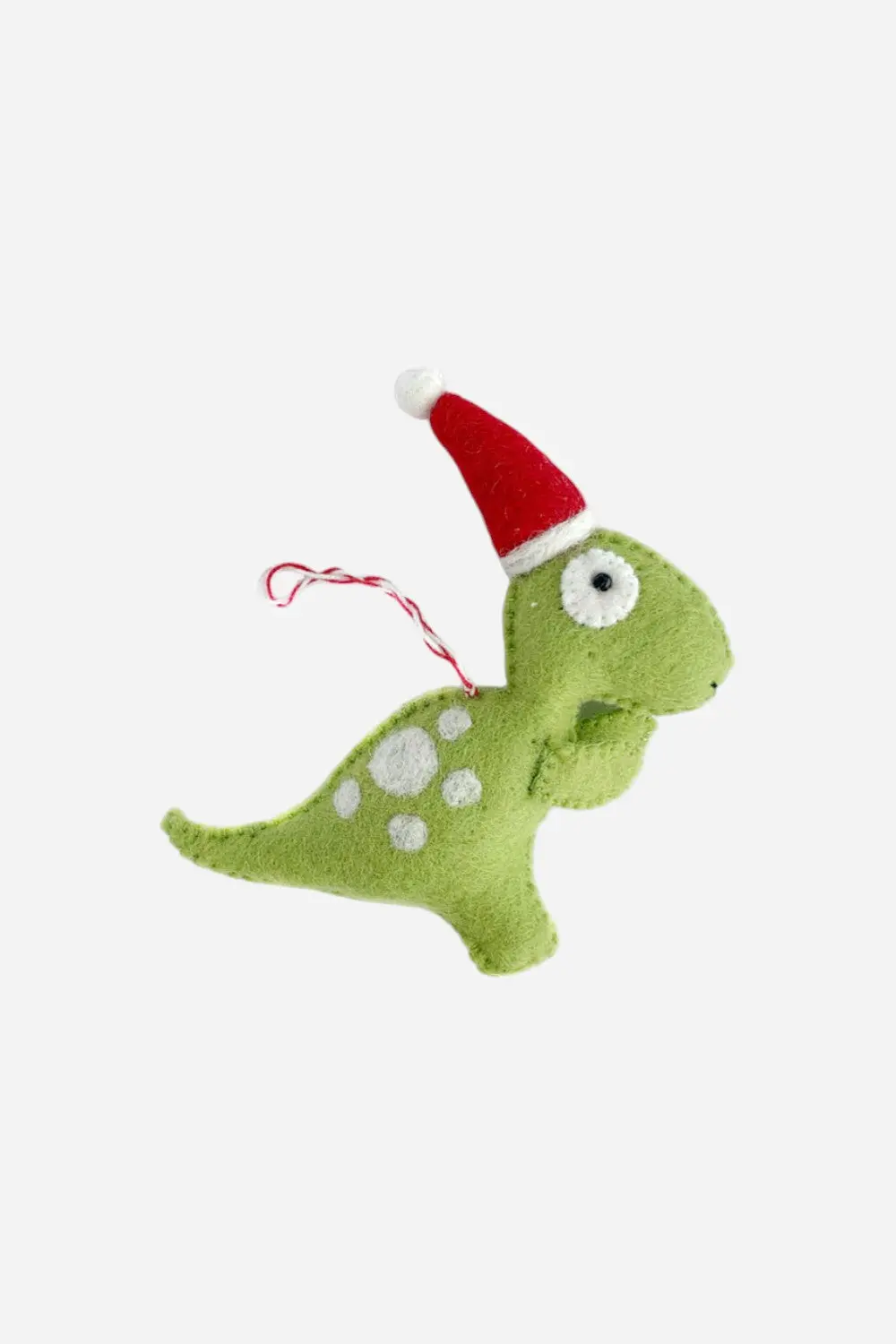 T-Rex In Santa Hat Ornament 1