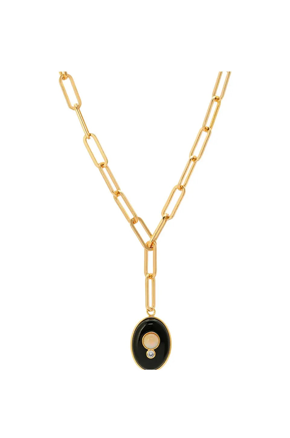 Leeada Edendale Y Pendant In Onyx 1