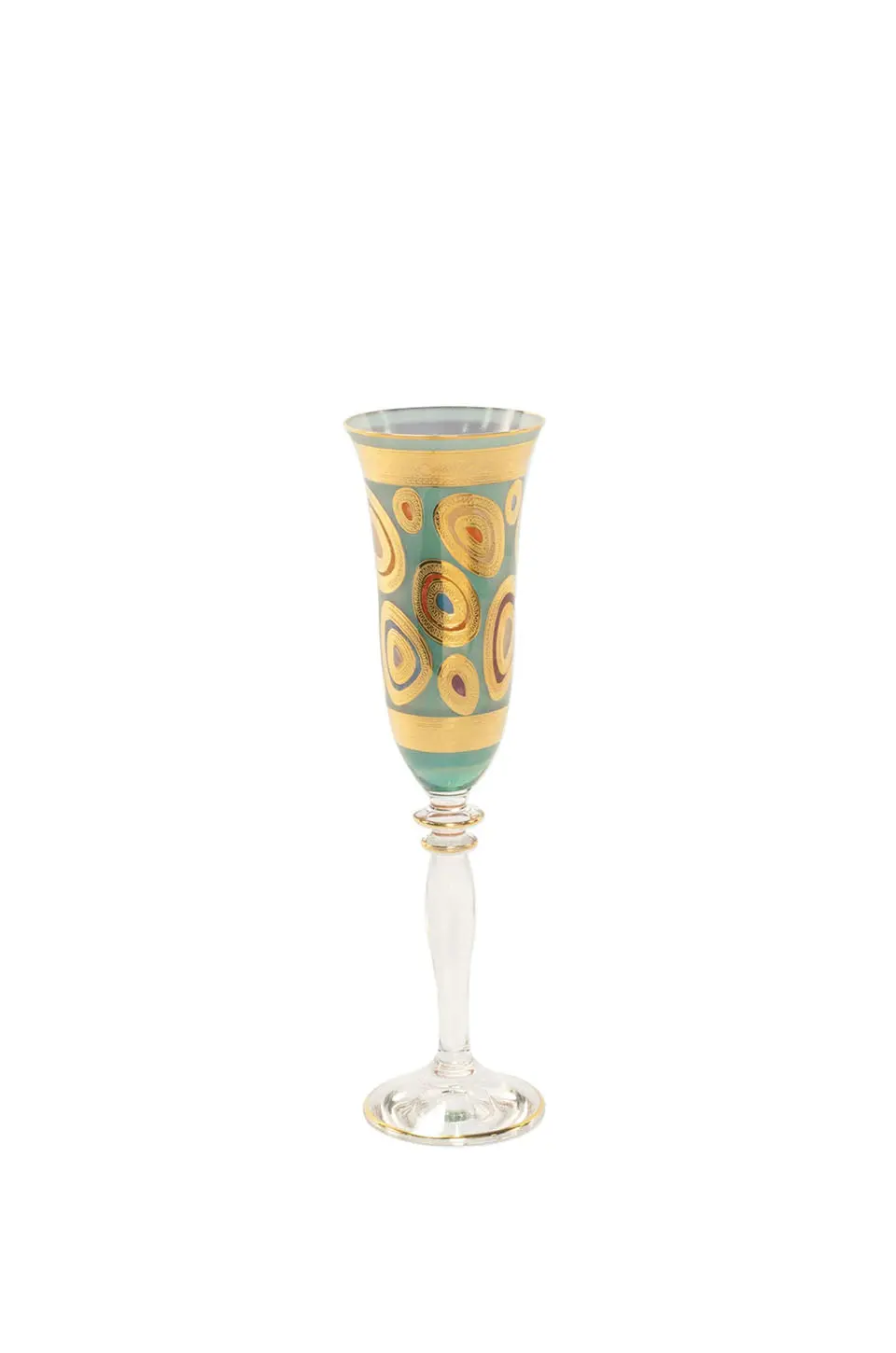 Vietri Regalia Aqua Champagne Flute 1