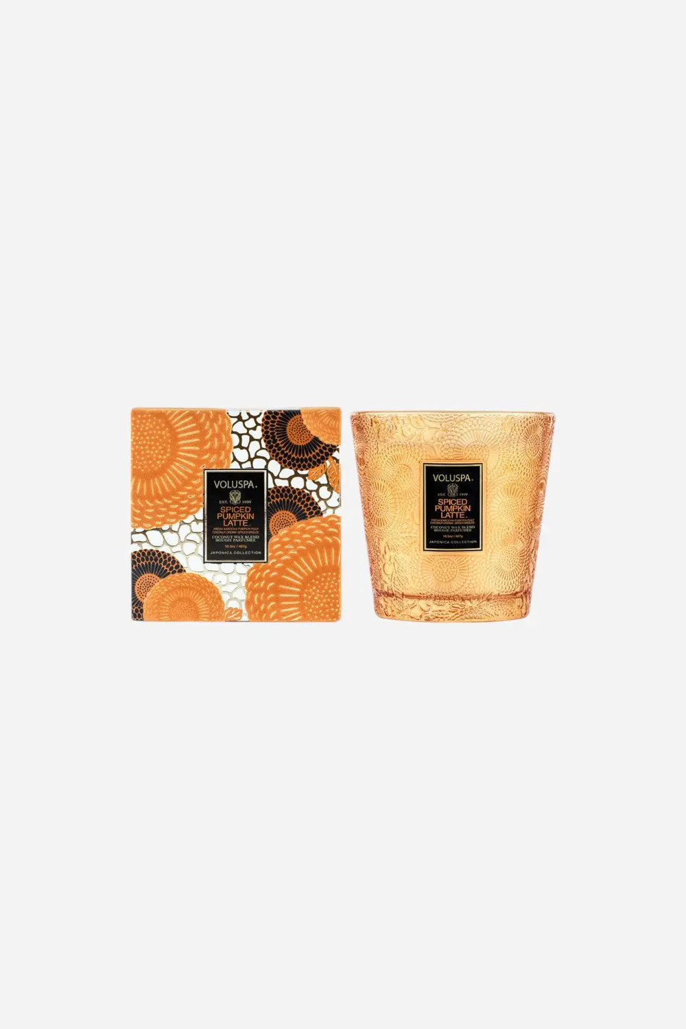 Voluspa Spiced Pumpkin Latte 2-Wick Glass Candle 1