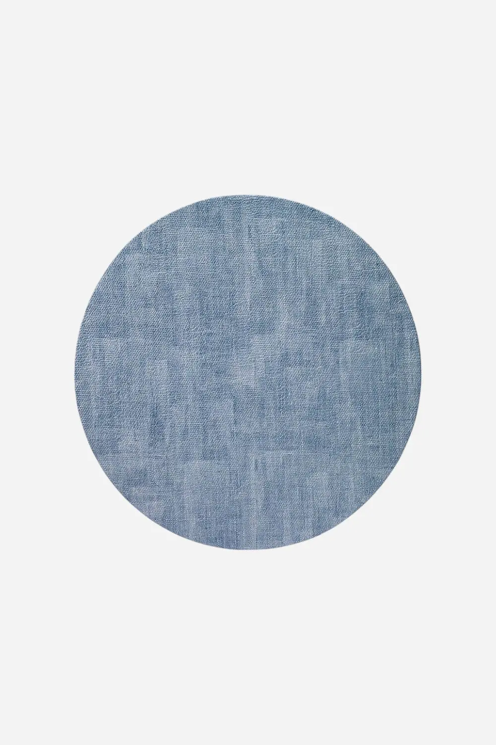 Bodrum Group Set Of 4 Luster 16" Round Placement Mats In Ice Blue 1