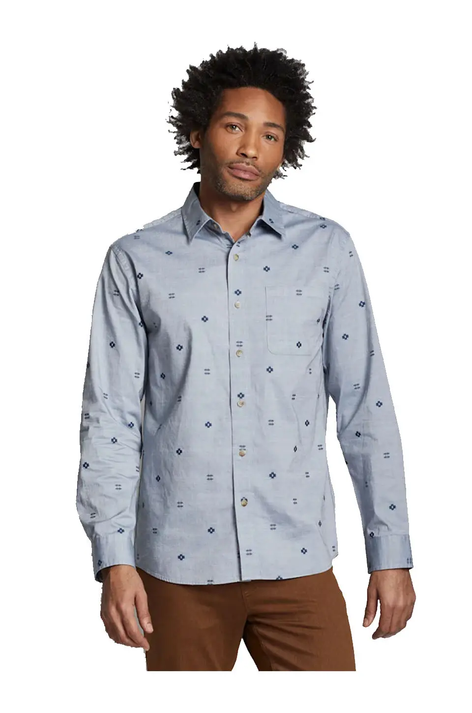 Pendleton Carson Long Sleeve Shirt In Silver Blue 1