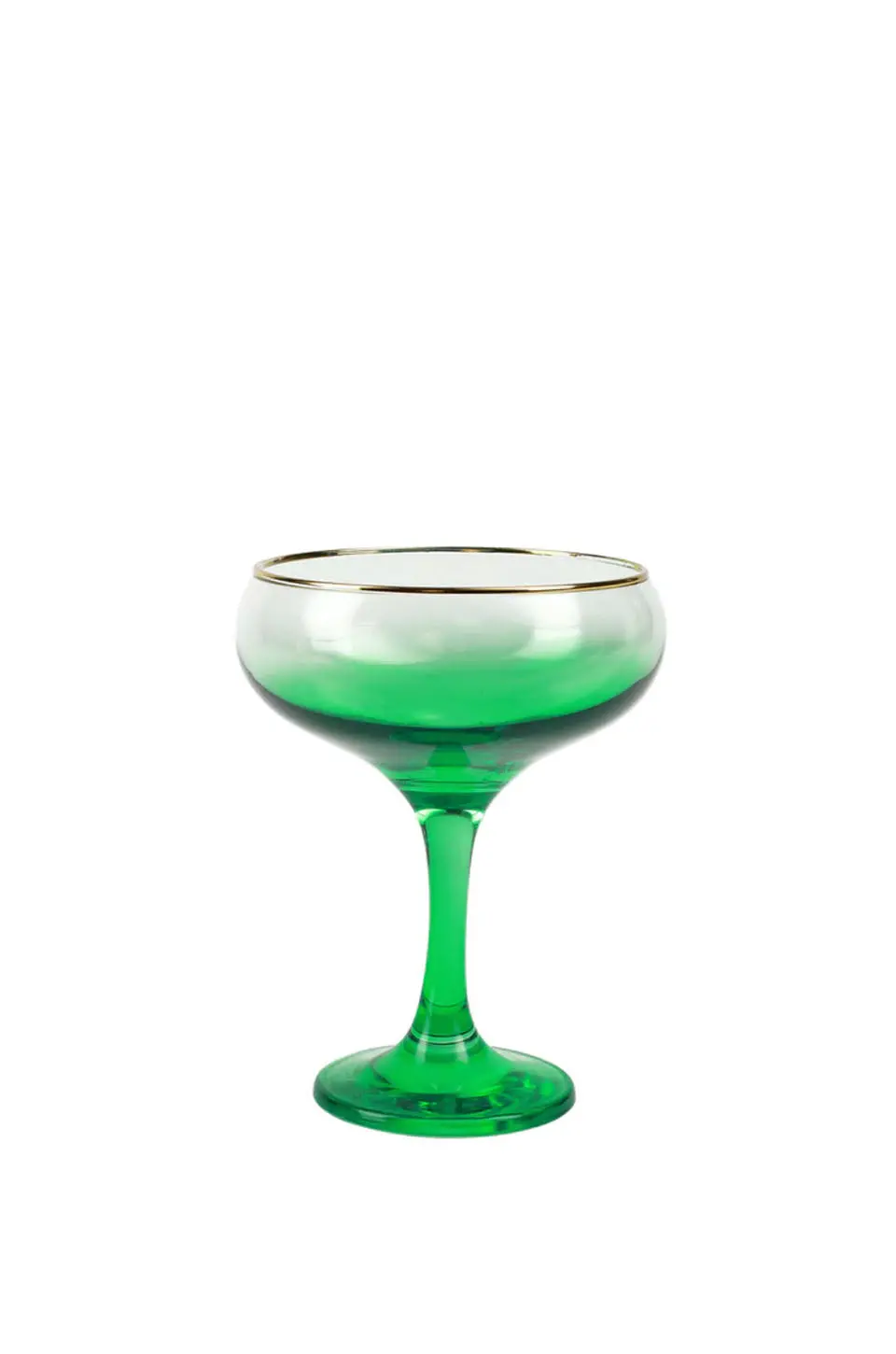 Vietri Rainbow Emerald Coupe Champagne Glass 1