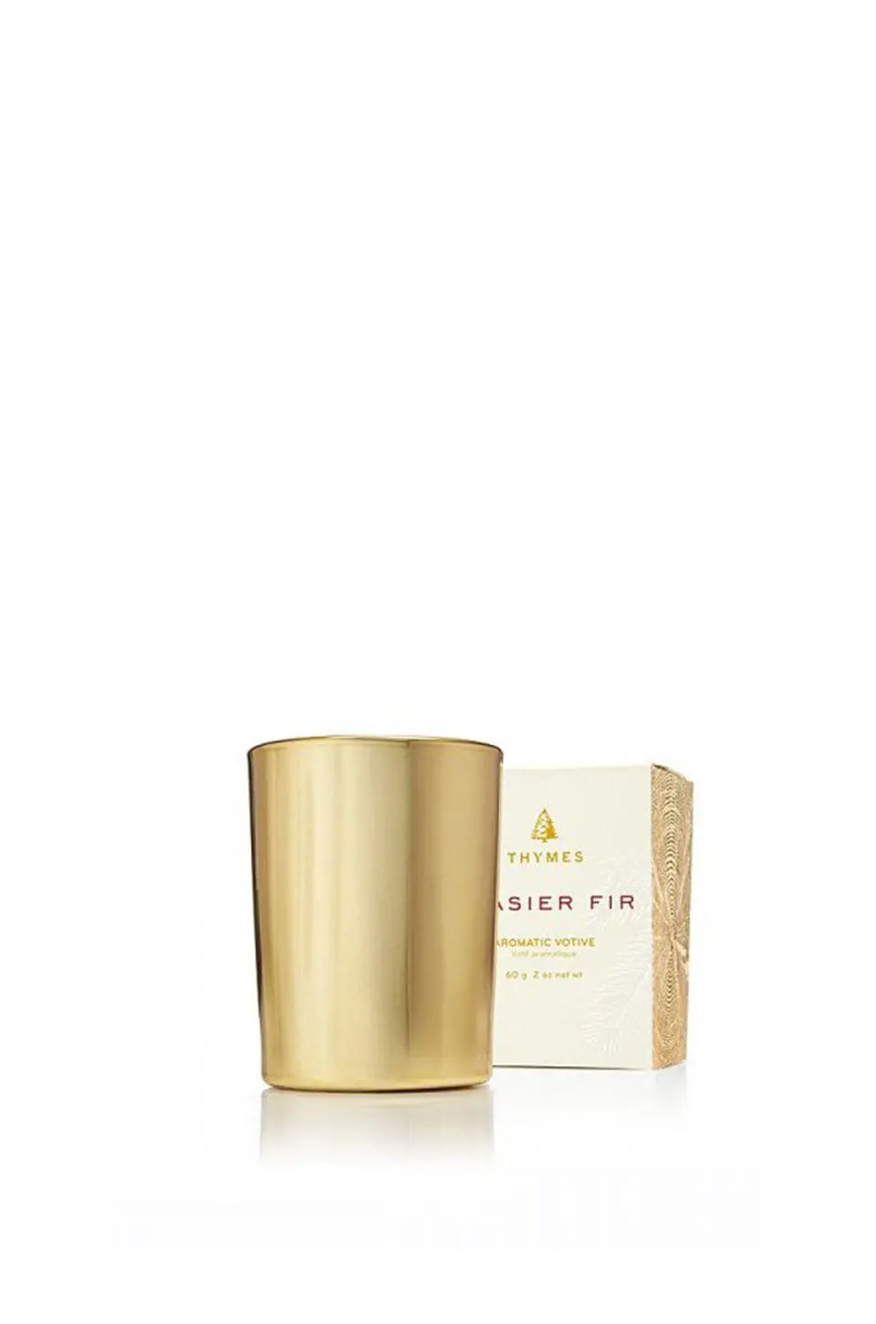 Thymes Frasier Fir Gold Votive Candle 1