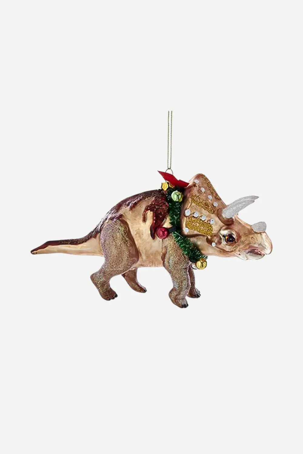 Triceratops Glass Ornament 1