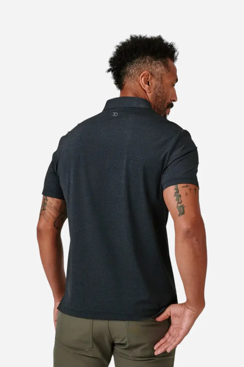 7 Diamonds Albatross Polo T Shirt In Black 2