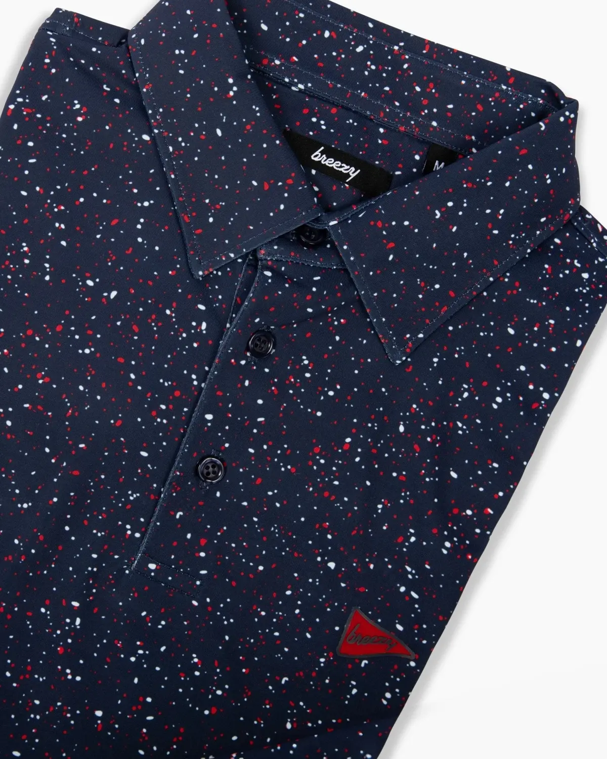 Breezy Golf The Usa Splatter Navy Polo Shirt 2