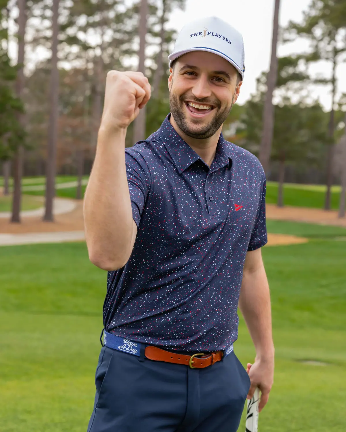 Breezy Golf The Usa Splatter Navy Polo Shirt 3